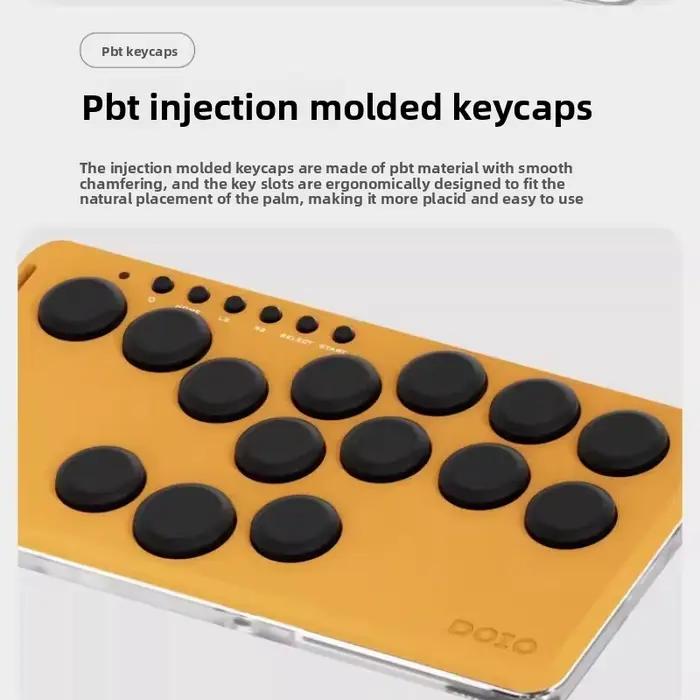 Clavier de jeu portable DOIO KBGM-H06M+ avec coque supérieure en alliage d'aluminium