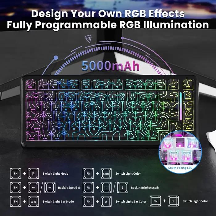 ATTACK SHARK X82PRO HE clavier de jeu à interrupteur magnétique