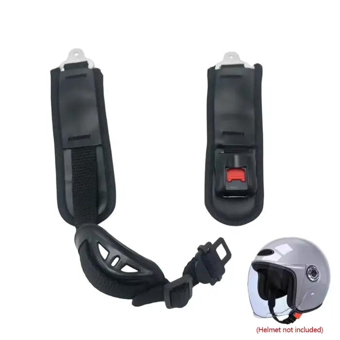 Sangle de mentonnière universelle pour casque de moto, stabilisateur de mentonnière de sécurité, boucle de fixation sécurisée pour remplacement de sangle