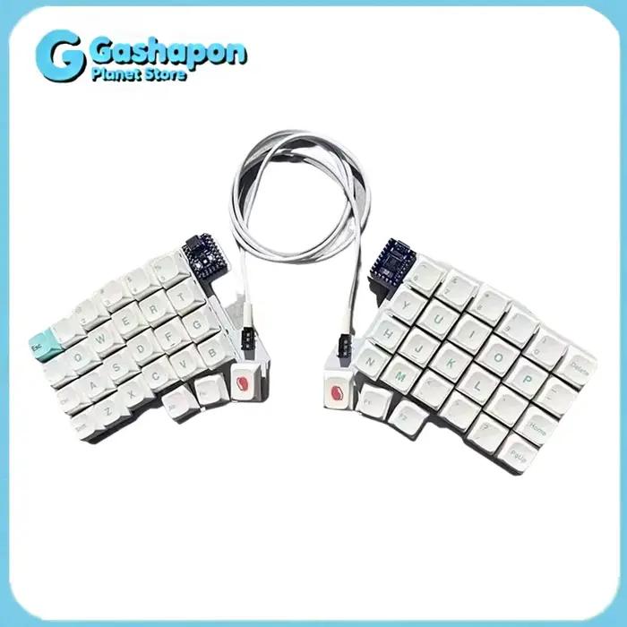 Clavier Mécanique Divisé Ergonomique Échangeable à Chaud QMK VIAL Programmable RP2040 Zéro pour PC Jeu Clavier Personnalisé Cadeau Darmoshark Blanc Bleu Rouge Gris Noir