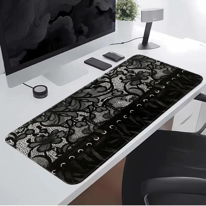 Tapis de souris en dentelle à fleurs