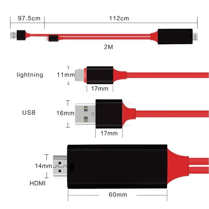 Adaptateur AV numérique HDTV TV pour téléphone HD Plug and Play