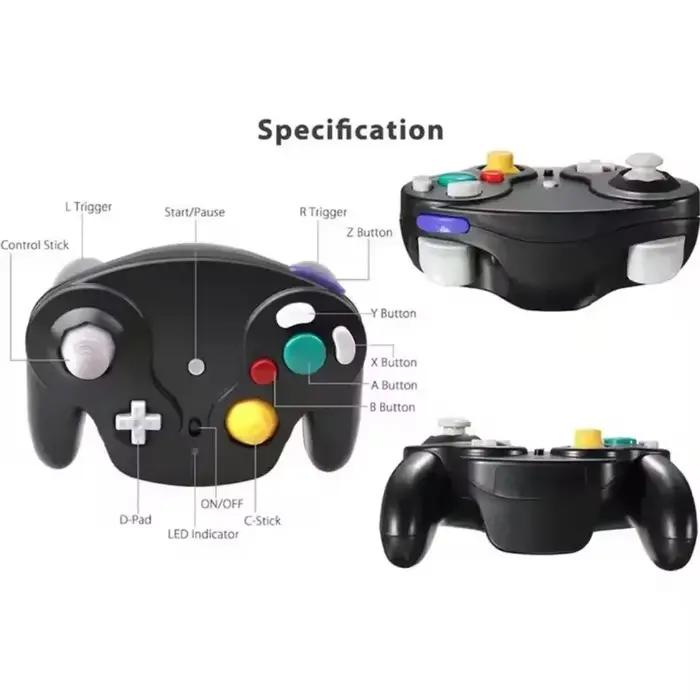 Contrôleur sans fil GameCubes NGC avec adaptateur 2.4GHz pour console de jeu manette de jeu Nintendo Blanc Bleu Orange Rouge Gris occasions spéciales gaming