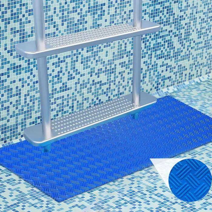 Tapis d'échelle de piscine, coussinet de marche de piscine antidérapant de protection avec Texture, pour piscines hors sol, marches d'escalier