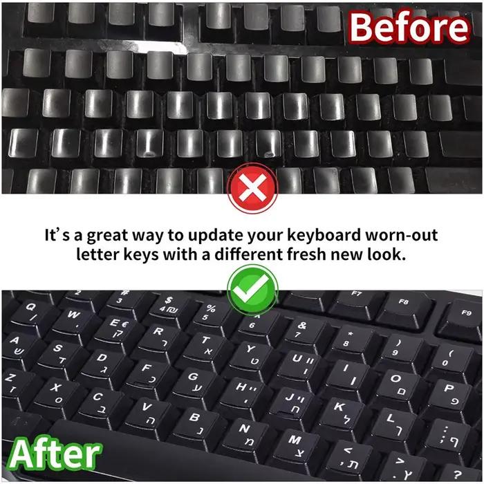 Autocollant de remplacement de lettres de clavier