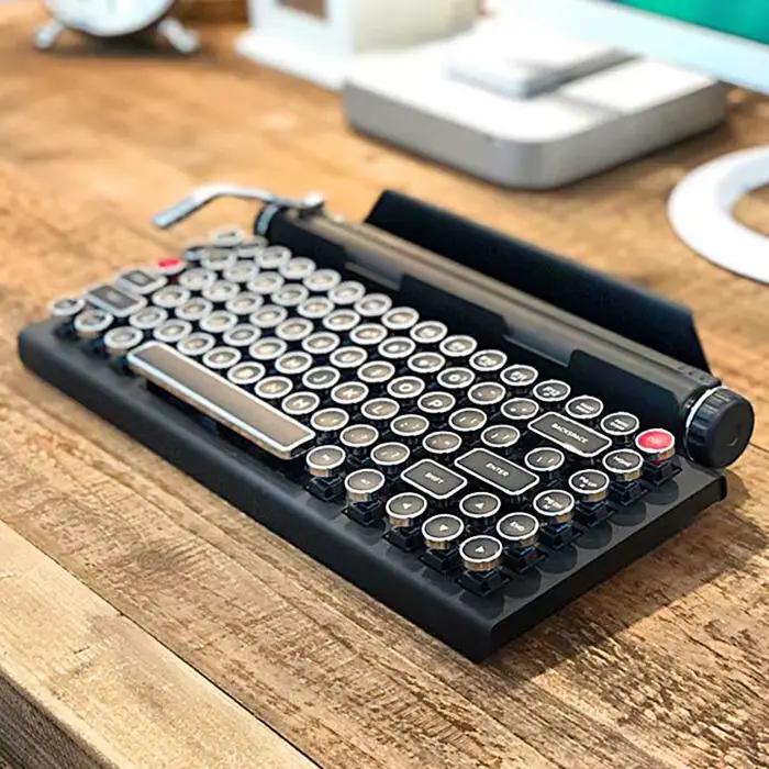Vopewriter-Clavier mécanique rétro sans fil Bluetooth