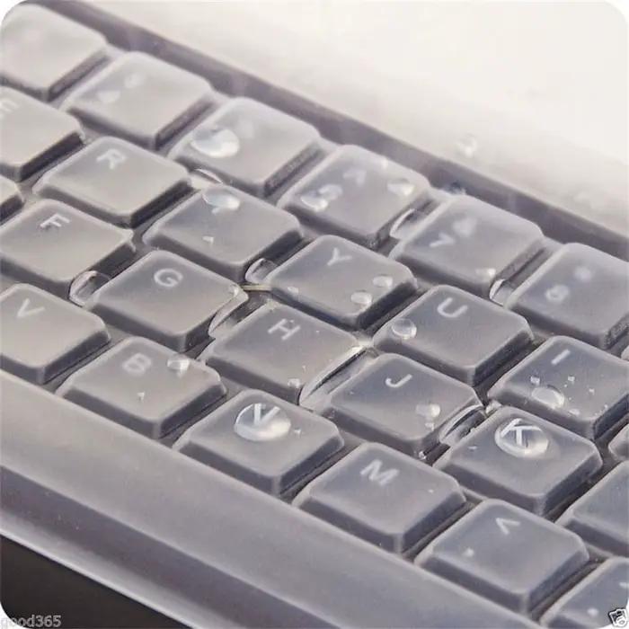 Pour PC ordinateur anti-poussière Silicone Transparent clair clavier peau protecteur