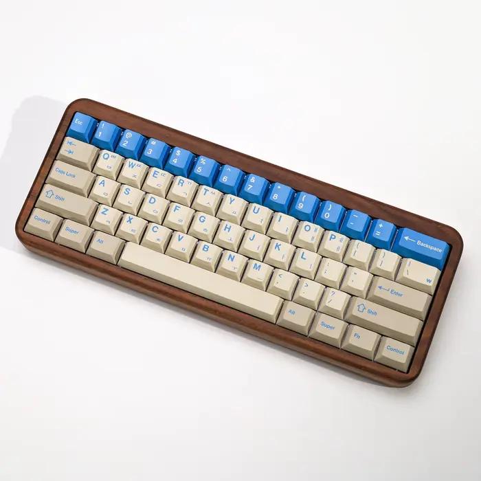 KBDiy Clone GMK Keycaps coréen GMK bleu alerte rétro Alice ISO Keycap cerise profil pour 60 Wooting magnétique clavier mécanique