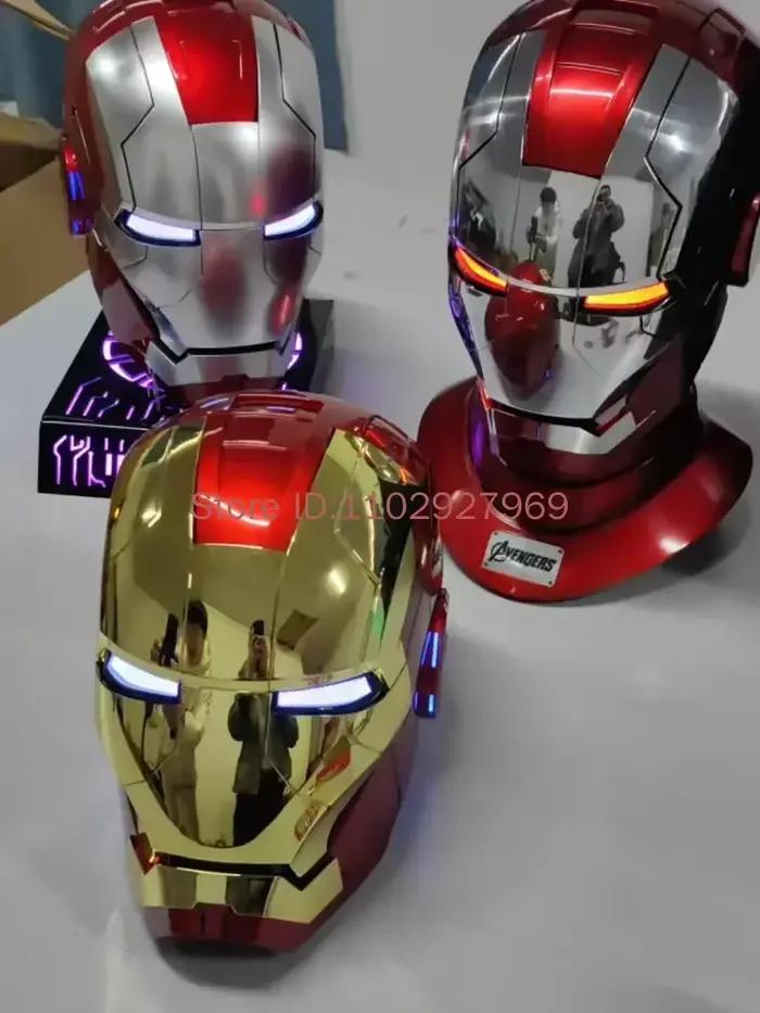 Casque Iron Man Mk5 Mk7 Mk50 Mk17 portable avec télécommande vocale électrique, cadeau de collection pour adultes, idéal pour les fans et les jeux de rôle