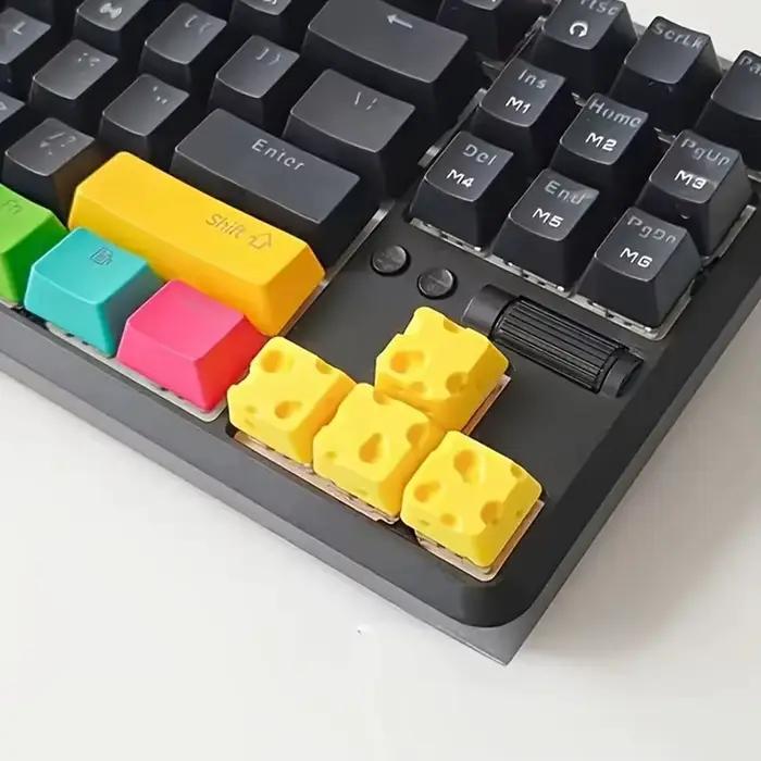 4 pièces Chesse gâteau Keycap pour ESC clavier mécanique Keycaps dessin animé mignon bricolage personnalité