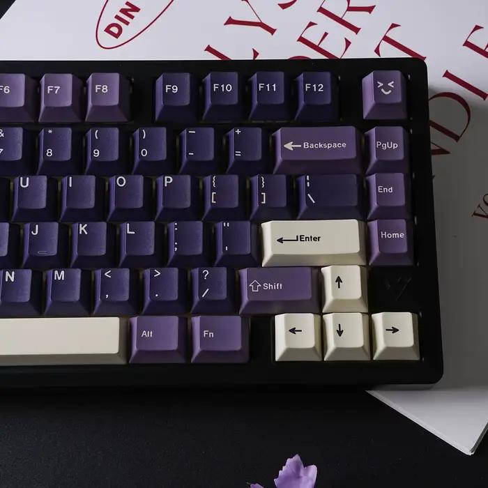Ensemble de touches de clavier mécanique en carbone violet