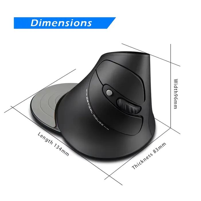 Souris verticale ergonomique sans fil 2.4G avec repose-poignet amovible