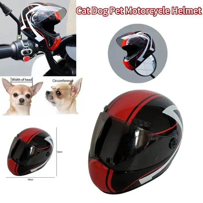Casque de moto intégral pour animaux de compagnie, mini casque de sécurité pour moto, protection de la tête en plein air, chapeau dur pour animaux de compagnie, chat et chien