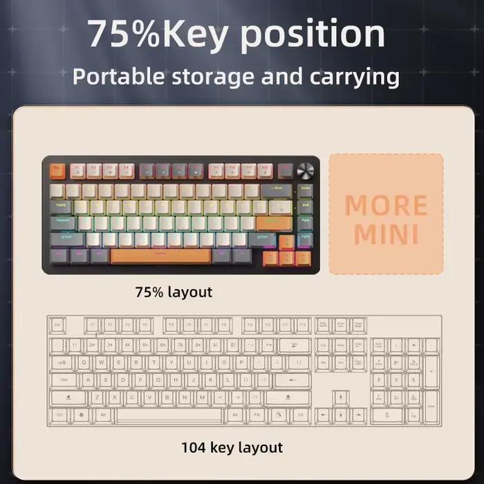 Clavier filaire mécanique K82 avec bouton multimédia