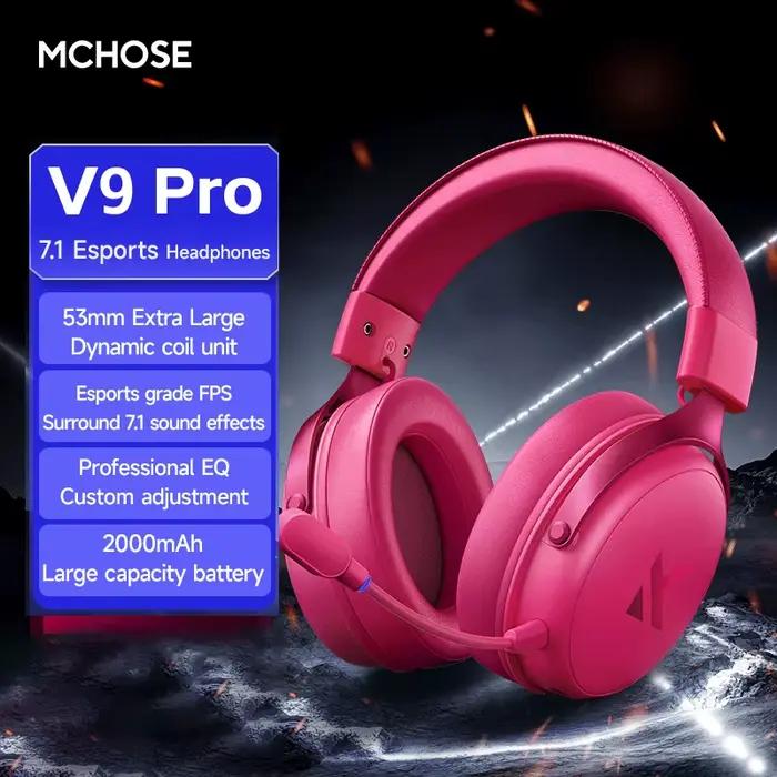 MCHOSE V9 Pro casque de jeu 2.4G BT5.3 sans fil