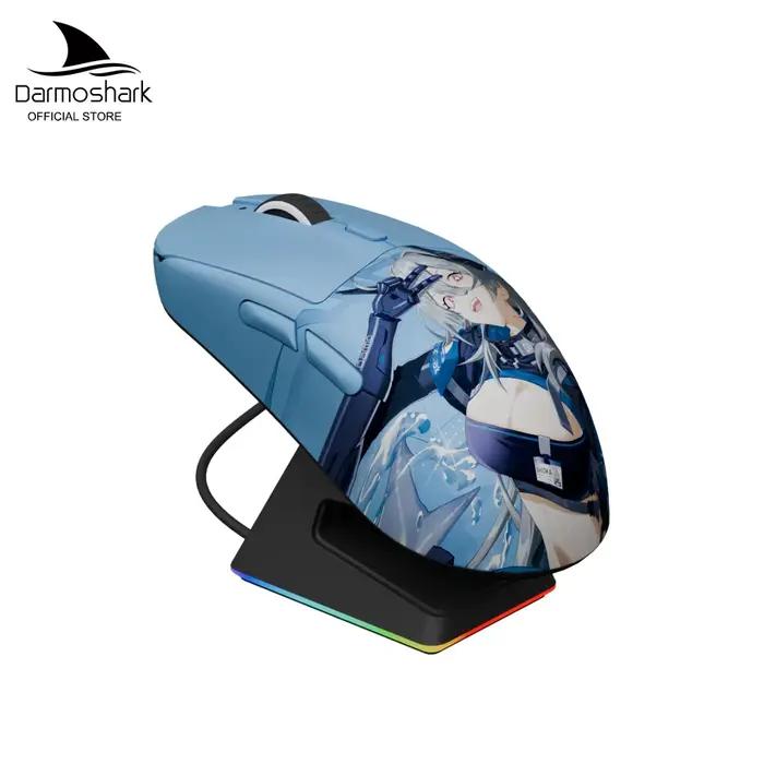Darmoshark X5 souris de jeu 7 touches PAW3395 Double 8K filaire sans fil 26000 DPI RGB Base de charge magnétique