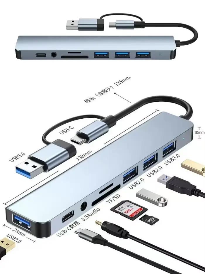 Hub USB-C 3 en 1 pour Charge Rapide et Connexion Multiport Occasions Spéciales Bureau Gaming Professionnel