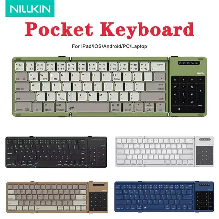 NILLKIN Cube clavier Bluetooth pliable pour iPad/iOS/Android/PC/ordinateur Portable avec pavé tactile