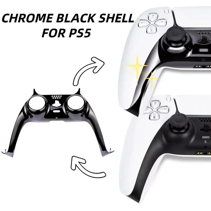 Coque de manette de remplacement DIY chromée noire brillante pour PS5