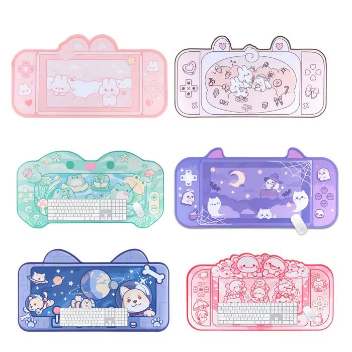 Kawaii animaux clavier de bureau tapis de souris grand