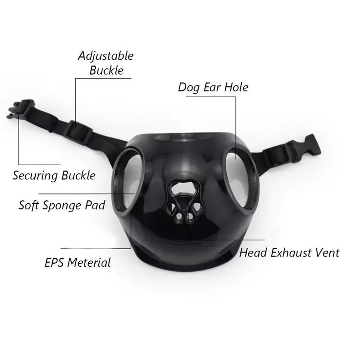 Casque de moto pour petits chiens, fournitures d'extérieur pour animaux de compagnie, casques de sécurité avec trous d'oreille, accessoires de cyclisme pour chiots