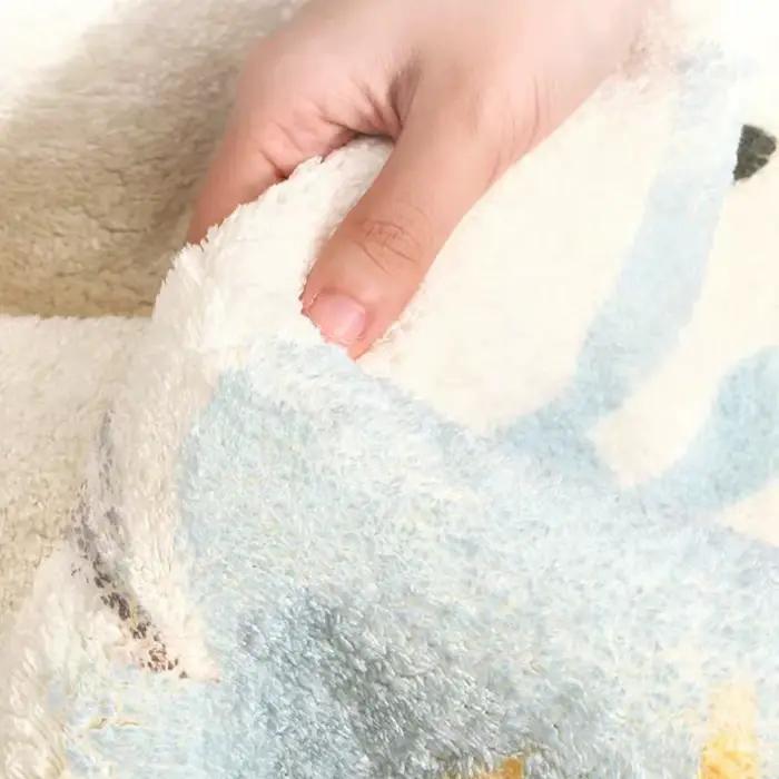 Tapis rond moderne Ins en polyester de grande taille avec dessins animés pour salon, chambre d'enfant, hôtel ou décoration commerciale