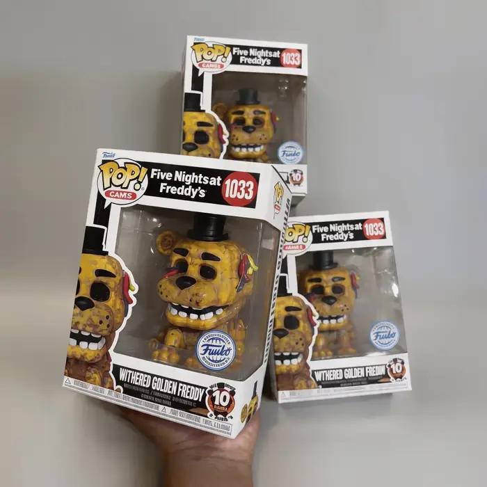 Figurine en vinyle Five Nights at Freddy's - Withered Golden Freddy # 1033 Funko Pop Officiel sous licence Édition limitée Cadeau pour fans