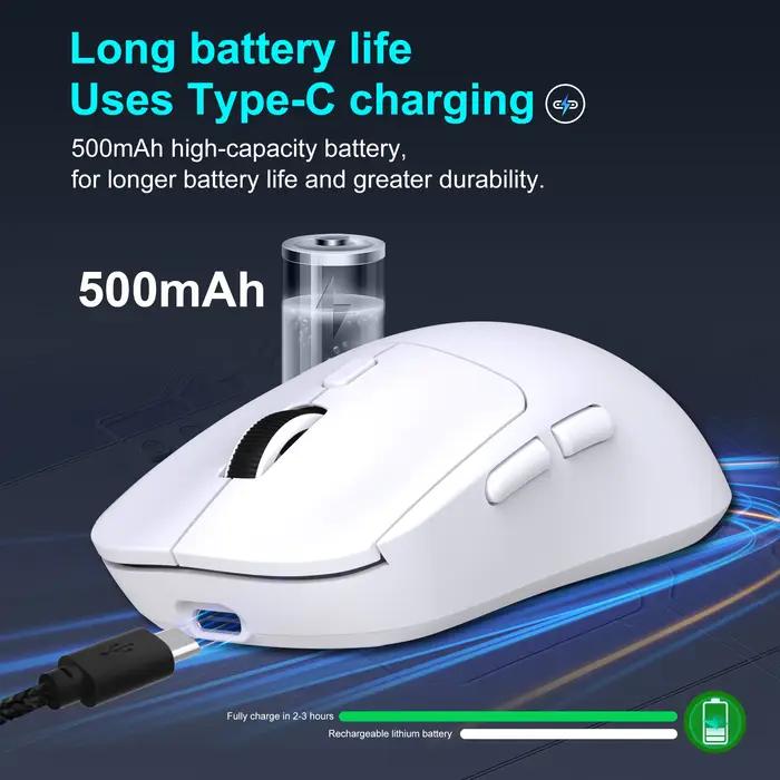 Nouvelle arrivée HXSJ T30 Souris sans fil 3 modes Ergonomique Légère 6 boutons