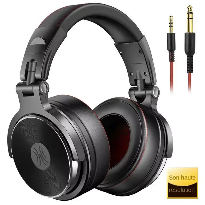 Oneodio ecouteurs avec fil Casque de studio hi-fi professionnel pour DJ avec micro, pour téléphone et PC