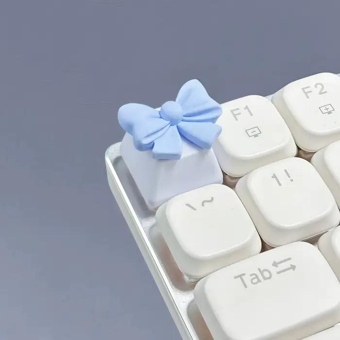 Personnalisé original résine mignon arc keycap axe transversal clavier mécanique