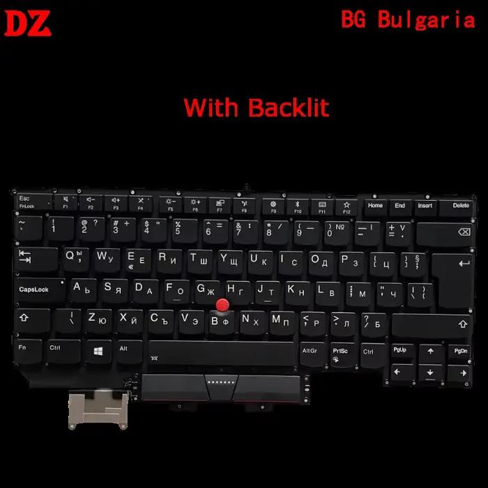 Clavier rétroéclairé LAS Latin Spanish BG FR French BR Brazil HU IL NO BE PT HU DK SE pour ordinateur portable Lenovo Thinkpad X1 Carbon 5e génération