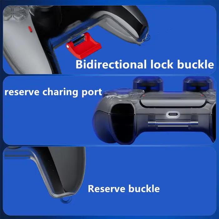 Étui de protection coque en cristal pour contrôleur PS5/PS5 Pro