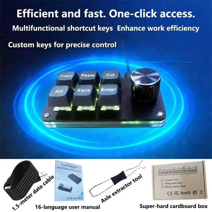 Bouton unique + clavier personnalisable à 6 touches