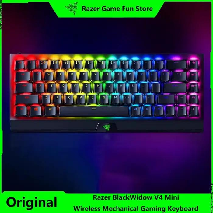Razer BlackWidow V4 Mini clavier mécanique sans fil remplaçable à chaud 3 modes Bluetooth 2.4G USB Pudding Keycaps bureau de jeu