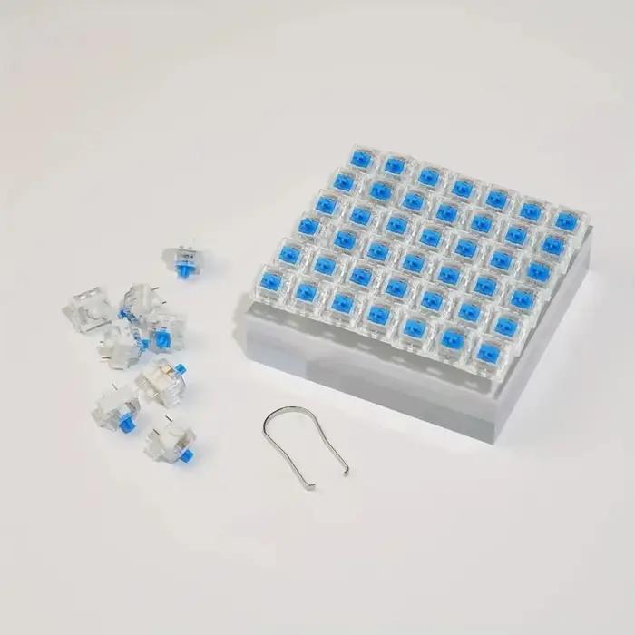 50/100 interrupteurs de clavier mécaniques bleus