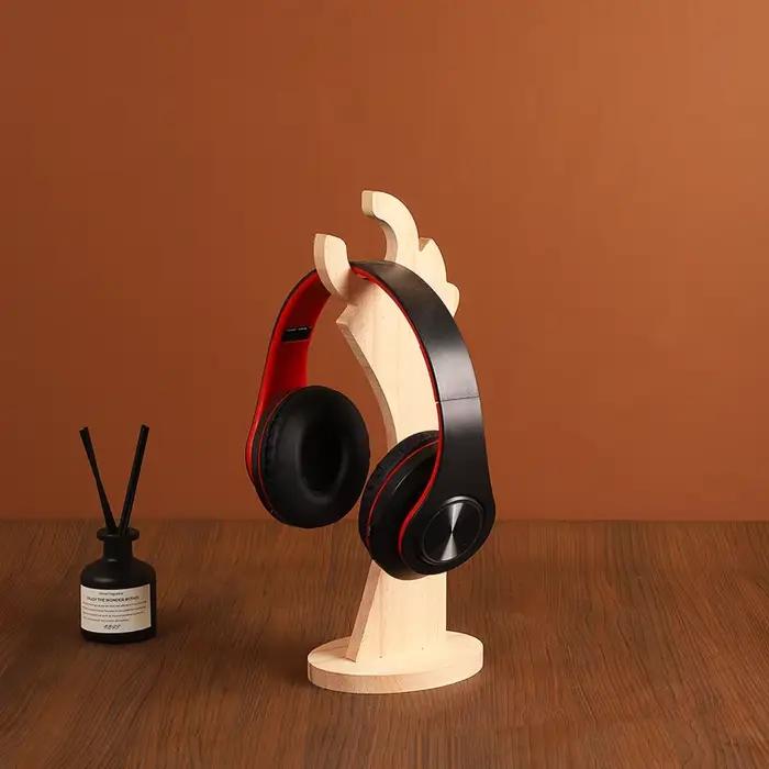 Support pour casque en bois