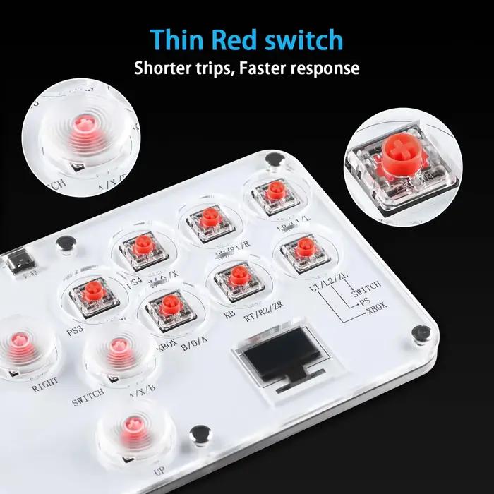 Hitbox contrôleur sans levier bâtons de combat personnalisé 12 touches clavier Arcade à boutons pour PS4/PS3/Switch/PC