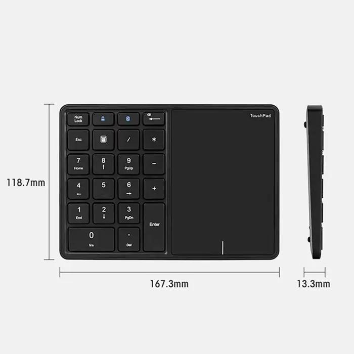 Clavier numérique USB + Bluetooth avec pavé tactile
