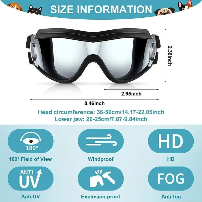 Ensemble de lunettes de soleil et de casque pour animaux de compagnie, protection contre la poussière, le vent et les UV, casque de moto réglable pour chien