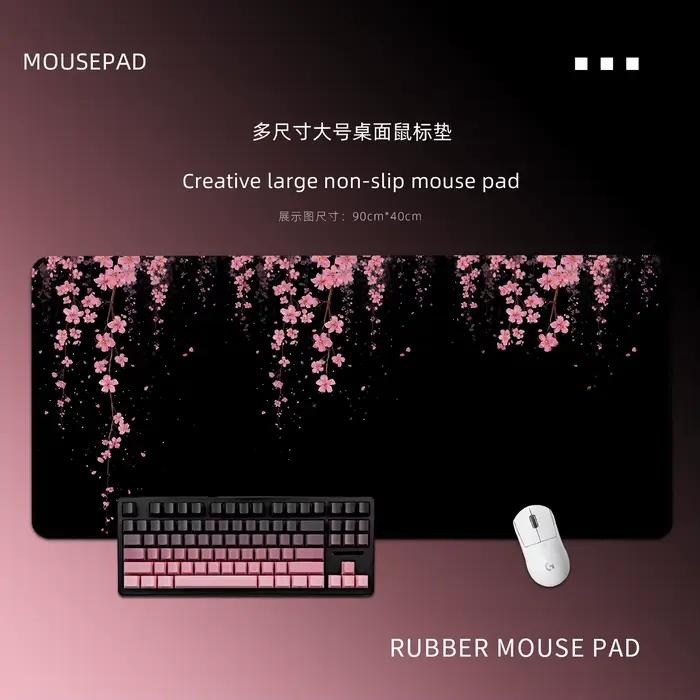 Tapis de souris de bureau en caoutchouc fleur de cerisier
