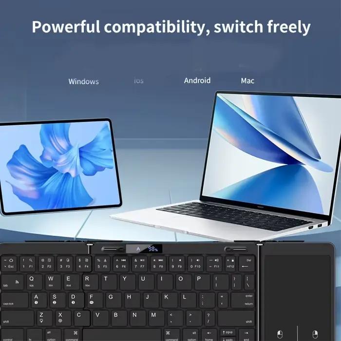 Clavier pliant sans fil avec rétro-éclairage