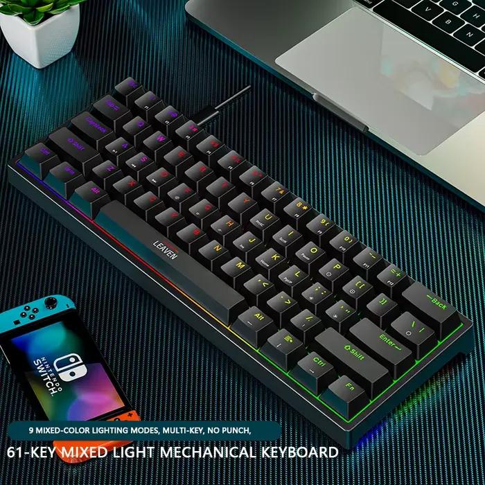 K620 Mini clavier mécanique de jeu 61 touches rvb Hotswap type-c