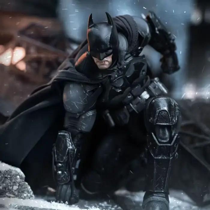 INART "Batman: Arkham Origins" Figurine d'action Batman version endommagée par la bataille 1/12