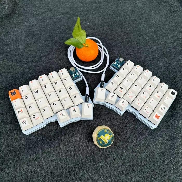 Kit de clavier fendu filaire ergonomique personnalisé