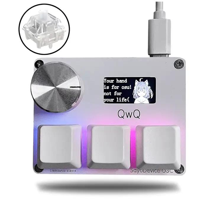 Gateron KS-20 commutateurs blancs SayoDevice OSU O3C