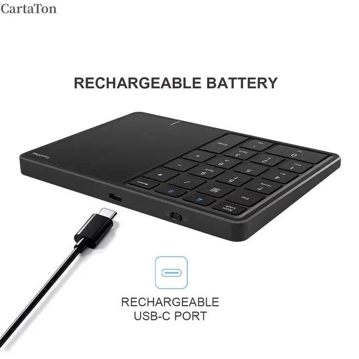 Clavier numérique Rechargeable sans fil USB Type C BT