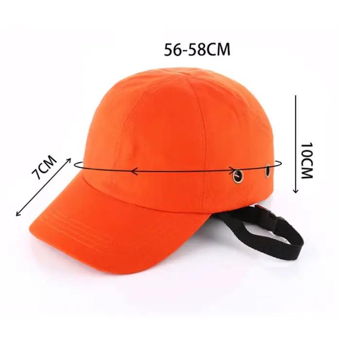 Chapeau de protection de sécurité avec logo personnalisé, casquette de protection de la tête, casques de sécurité au travail, coque intérieure en plastique, chapeaux de baseball, nouveau