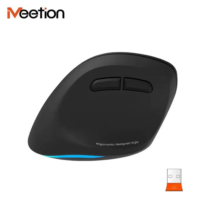 Main gauche sans fil 2.4G Bluetooth souris double mode conception ergonomique verticale éclairage rvb Rechargeable 2400 DPI utilisation au bureau Mause
