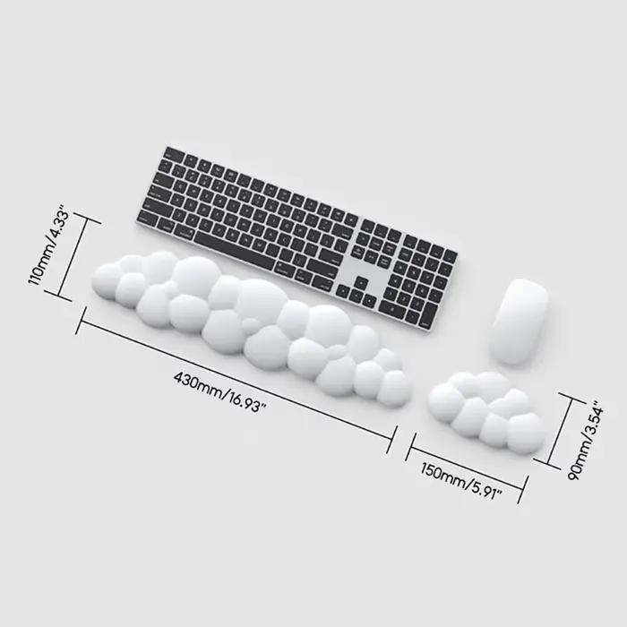 Tapis de souris antidérapant en forme de nuage pour clavier