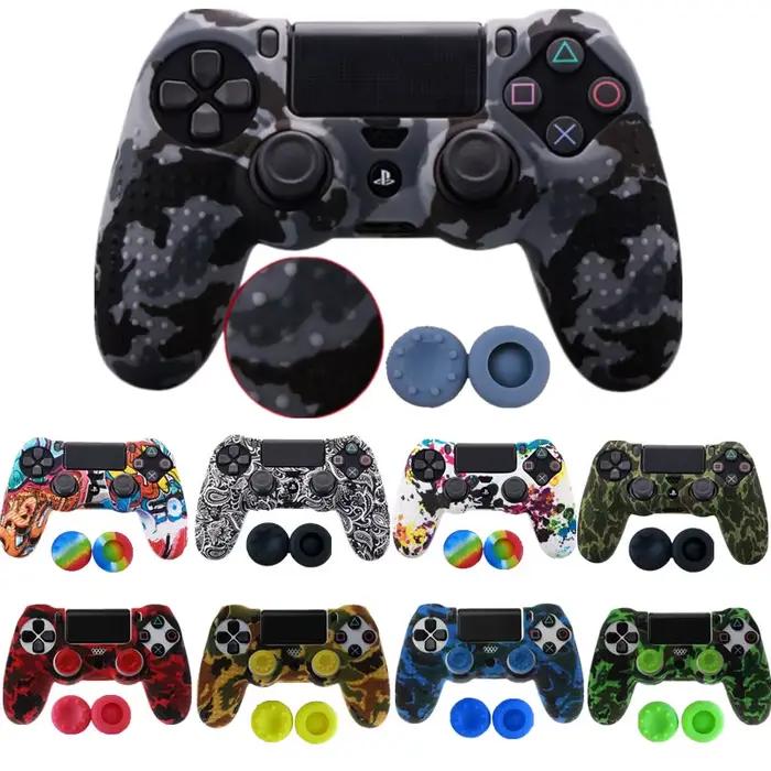Juste de protection camouflage en silicone pour manette Sony